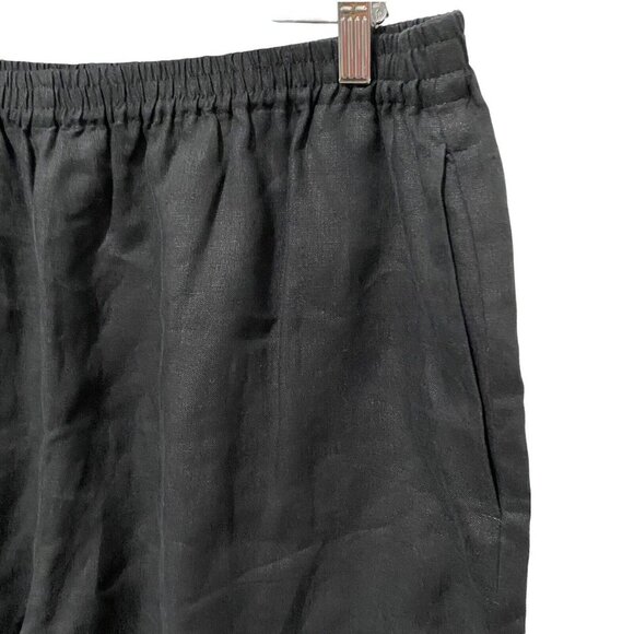 Eskandar 3 Linen Capris Cropped Japanese Pants 36 x 25 Inseam Black - Picture 6 of 12